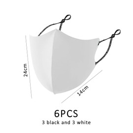 DHSBGWSX Pack of 6 Sun Protection Masks, Reusable Masks, Adjustable Masks, Fashionable Breathable Face Masks, Outdoor Dust Covers for Men and Women