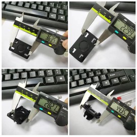 ThtRht 3 Pack 17mm Ball Joint Socket to 4-Button Lock Plate Adapter Connector Base Support Mount Stand with Tightening Nut for Car Phone Holder GPS Bike Handlebar Bag Motocycle Rear View Bracket