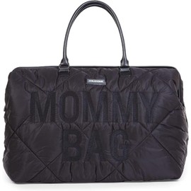 Childhome The Original Mommy Bag, Large Baby Diaper Bag, Mommy Hospital Bag, Large Tote Bag, Mommy Travel Bag, Baby Bag Tote, Pregnancy Must Haves (Puffered Black)