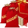 SilTriangle 24 Pack Christmas Naughty Stockings Gift Bags 14 x