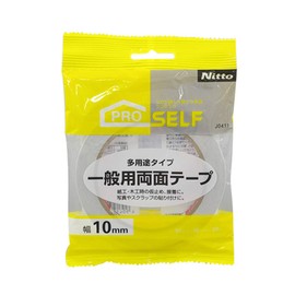 Nitoms PROSELF J0411 Double-Sided Tape for General Use, 0.4 inches (10 mm x 20 m), White