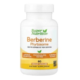 Super Nutrition, Berberine Phytosome, 550 mg, 60 Veggie Capsules, Berbevis