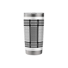 Palestine Map Flag Palestinian Pride Keffiyeh Scarf Arab Stainless Steel Insulated Tumbler