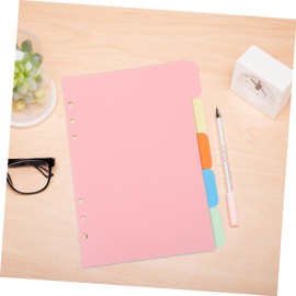 MAGICLULU 1 Set 5 A5 Binder Dividers Journal Binder Dividers Paper Notebook 6 Rings Dividers Office Paper Dividers Divider for Papers DIY Paper Tabs Tag Index Divider Inner Core Pluggable