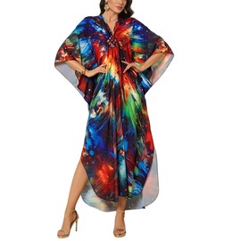 Kaftan Dress for Swimwear Women Plus Size Bathing Suit Cover Up Beach Robe
