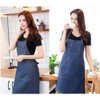 JZK 2 x Denim Jean Adjustable Kitchen Apron with Big