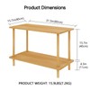 Funecy 2-Tier End Table, Sofa Side Table with Storage, Narrow