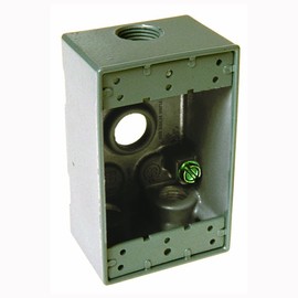 Hubbell 5321-0 Outlet Box, 1 Gang, 18.3 Cu-In, 4-1/2 In L X 2-3/4 In W X 2 In D, 4-1/2-Inch, Gray