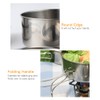 Lixada Camping Cookware Set 4-Piece Stainless Steel Camping Pot Compact
