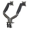 Office Star Double 27" Monitor Arms in Charcoal Steel