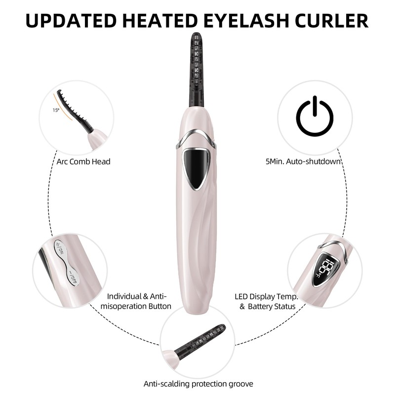 EYECURL Heated Eyelash Curler, S600 Heated Lash Curler, Accurate Temperature