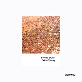 Hemway Premium Ultra Sparkle Glitter Multi Purpose Metallic Flake for Arts Crafts Nails Cosmetics Resin Festival Face Hair - Bronze Brown - Extra Chunky (1/24" 0.040" 1mm) 100g / 3.5oz