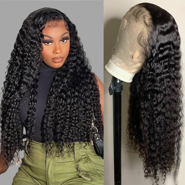 26 Inch Lace Front Wigs Human Hair 13x4 HD Deep