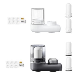 tieedhfu Easy Installation Household Faucet Filter for Pure Water Both Hot and Cold Water Can Be Filtered ABS Rice Water Purifier, Type+2