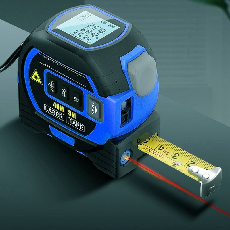 3 In 1 Digital Tape Measure Blue High Elasticity Accurate