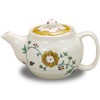 Teapot, Stylish Tableware, Kutani Pot, Flower Arabesque Pattern, Ceramic, Brand,