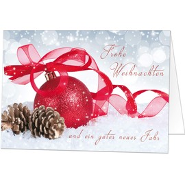 20 Exclusive Christmas Cards (Folding Cards) with Envelope, Perfect for Stylish Greetings to Business Partners and Friends