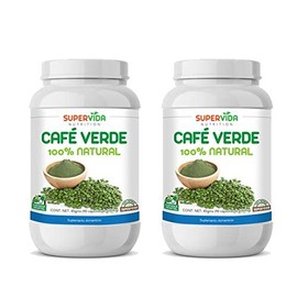 Caf Verde en polvo 180 Cpsulas (2 Frascos de 90 Cpsulas Vegetales de 500 mg CAFE VERDE)  SuperVida Nutrition - Suplementos 100 Naturales              