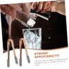 Ciieeo 3sets Stainless Steel Ice Cube Tongs Multi-Purpose Kitchen Tongs