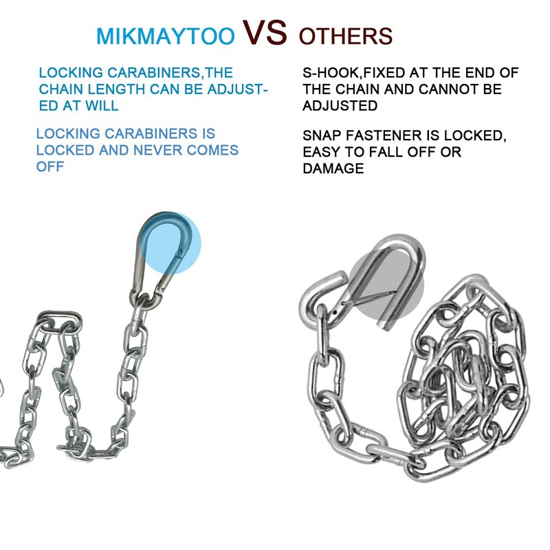 MIKMAYTOO Cadena de seguridad para remolque de 3/16 x 48