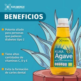 Endulzante Natural, Miel 100% De Agave - 690 Gramos