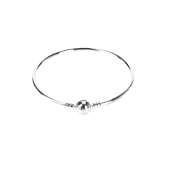 JEWBERY S925 Sterling Silver Snake Bracelet DIY Beaded Bracelet