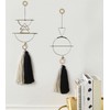 Lindo macramé para colgar en la pared de latón con