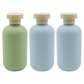 Hsthe Sea 3 Pieces 200ml Refillable Plastic Travel Containers Empty Bottles with Flip Top Travel Accessories for Shampoo, Creams, Lotion, Conditioner