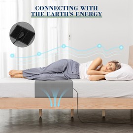 Grounding Sheets, for All Mattress Size, 90% Organic Cotton+10% Pure Silver Fiber, Earth Connected, Healthy Sleep, with Static grounding Cord and Test Pen (Gray, 105 * 23 inch)