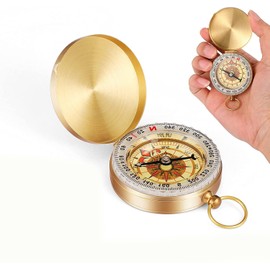 Compass Navigation,Luminous Vintage Luminous Brass Compass Ordnance Survey Approved Waterproof Navigation Tool with Glow-in-Dark Pocket Compasses for Hiking,Camping Survival Outdoor