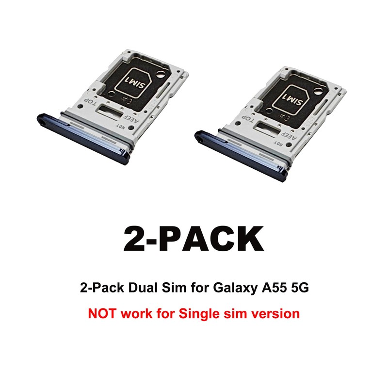 2 PCS for Galaxy A55 5G Dual SIM Card Tray