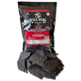 Well Hung Meats Old Fashioned Beef Jerky One Pound Resealable Craft Jerky Bag (16oz)