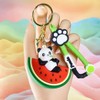 xutao Cute Panda Watermelon Keychain Cartoon Animal Fruit Keychain Panda
