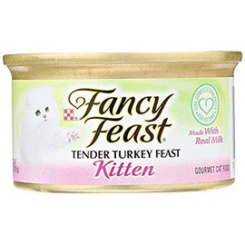 Fancy Feast Tender Turkey Feast Kitten Made with Real Milk(2-12 Packs) (Total 24 CANS)