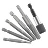 KSOPUERT Hex Shank Broken Screw Extractor Kit 6Pcs Reverse Thread