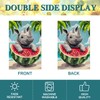 isegMind Hello Summer Watermelon Garden Flags for Outside 12x18 In