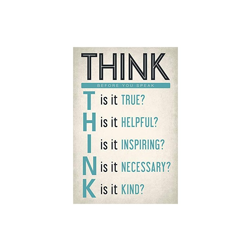 Keep Calm Collection Think Before You Speak, motivational classroom poster