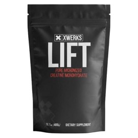 XWorks 80 Servings 5000mg 5g Per Scoop Highly Soluble Pre-Workout Creatine Muscle Mass and Training Endurance Creatine Monohydrate Powder Micronized Unflavored, 400g, 1 Count / 엑스웍스 80인분 스쿱당 5000mg 5g 고용해성 프리 운동 크레아틴 근육량 및 훈련 지구력으로 크레아틴 모노하이드레이트 파우더 미세화 무향료 함유, 400g, 1개