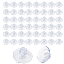 Savagrow 50Pcs Adhesive Suction Cups Fish Tank Wire Sucker Pad Wall Hanging Bulk Lights String Holder Rope Glass Suction Cup Clip