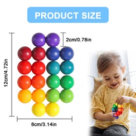 Sensory Fidget Toys for Kids,Rainbow Fidget Variable Ball,Educational Fidget Toys for Boys and Girls,Small Sensory Toys for Adults, Children