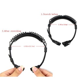 Throat Mic Covert Acoustic Tube Earpiece Mic with Finger PTT Compatible with Midland 36 T51VP3 LXT630VP3 LXT600VP3 LXT500VP3 GXT1050VP4 GXT1030VP4 75-822 Headset Mic