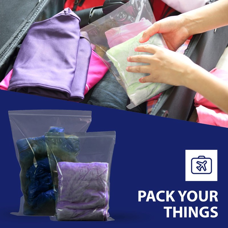 100 Grip Seal Bags 4" x 5.5" | Reusable Strong