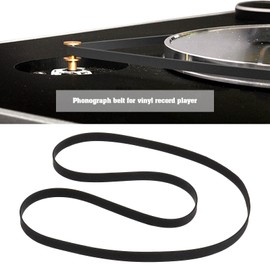 The Lord of the Tools 2PCS Black Rubber Record Belt for Gramophone Turntables Player Belt Turntable Belt Phonograph Replacement Belt 200mm Folded Length 5mm Width