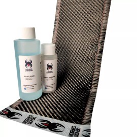 Venom Carbon 4" x 5FT Twill Weave Carbon Fiber Fabric Resin Kit