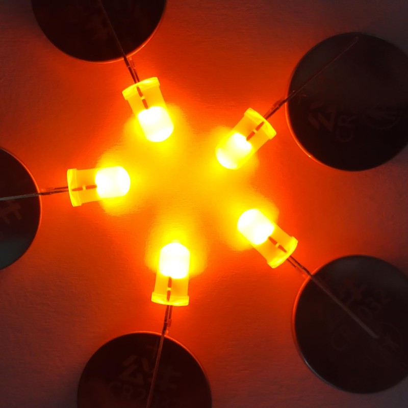 5 mm LED Light Emitting Diode, 80 Pieces Orange LED