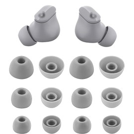 ALXCD Ear Tips Compatible with Beats Studio Buds, S/M/L 3 Sizes 6 Pairs Soft Silicone Earbuds Tips Eartips Replacement, Compatible with Beats Studio Buds, Moon Gray