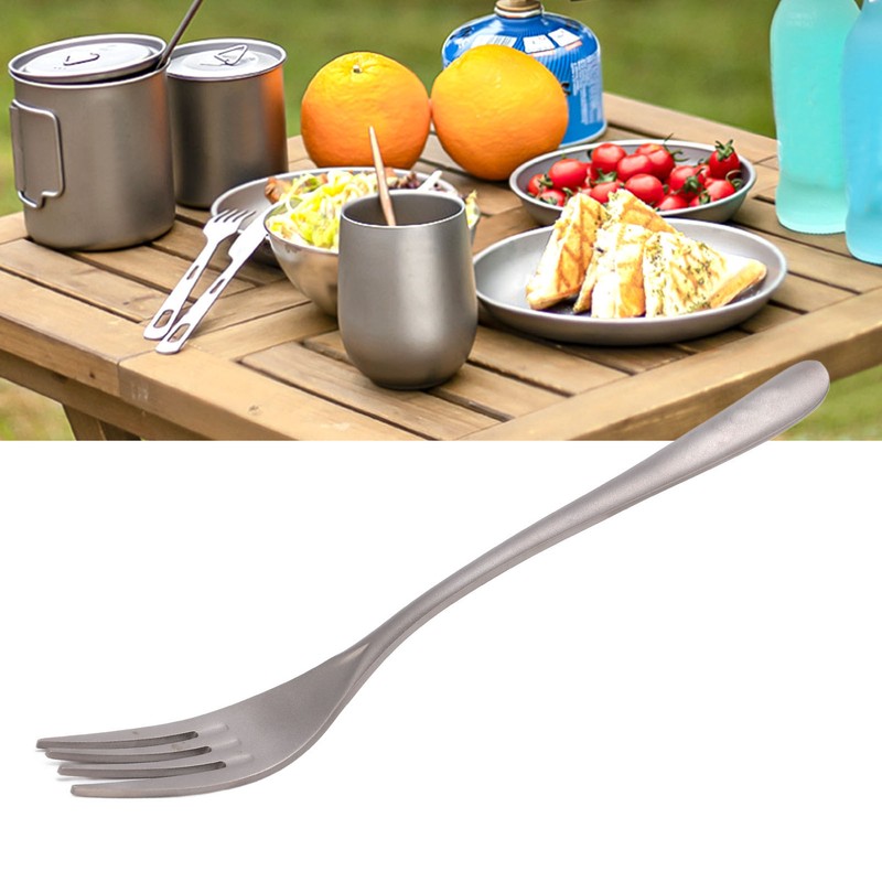Pure Titanium Cutlery Outdoor Camping Tableware Portable Flatware for Backpacking