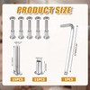 Biaungdo 15 Sets M6x35mm Hex Drive Socket Cap Bolt, Silver