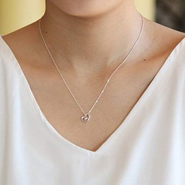 Yondoshi (4°C) (December Birthstone) Eternal Silver Necklace 111614121818, Tanzanite, Diamond