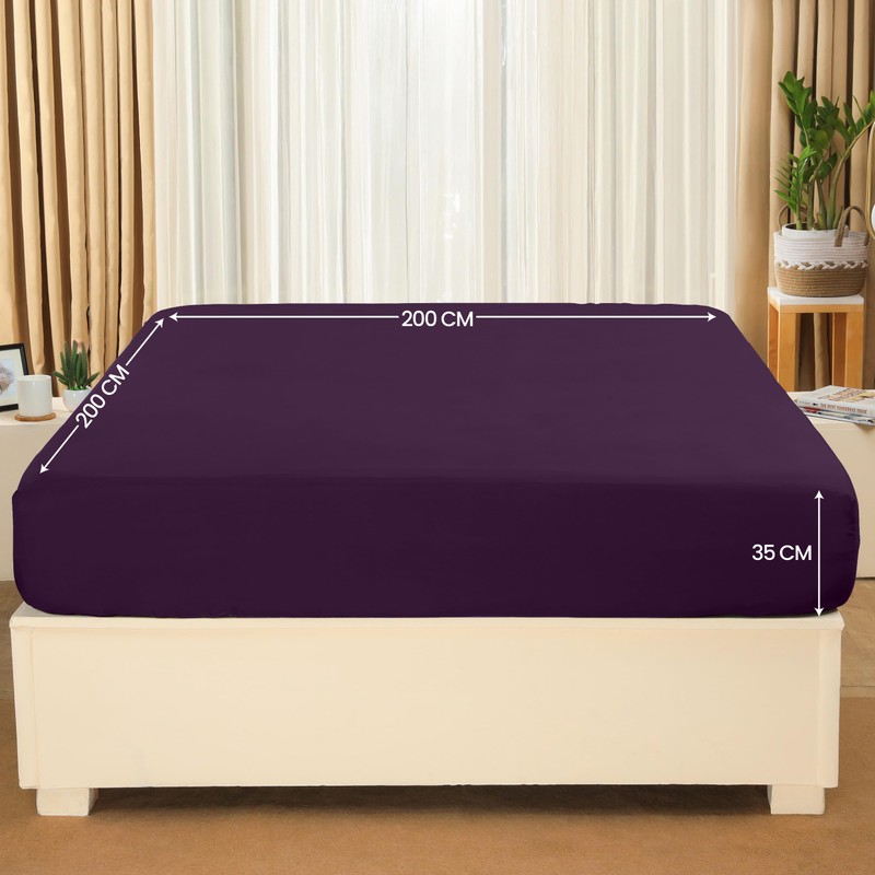 Utopia Bedding Brushed Microfibre Polyester Fitted Sheet 200 x 200